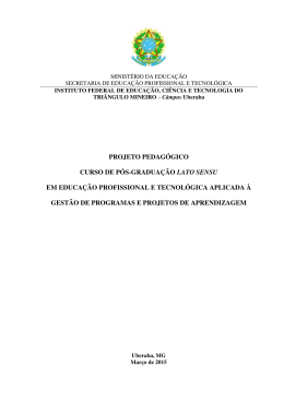 projeto pedagógico curso de pós-graduação lato sensu em