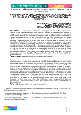 a import&acirc;ncia da educa&ccedil;&atilde;o profissional na modalidade de