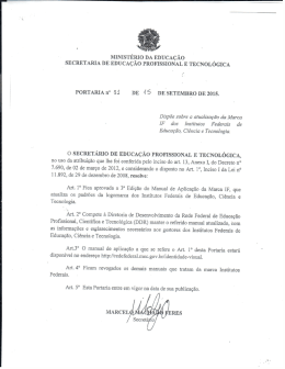 portaria n&ordm; 031 de 15/09/2015