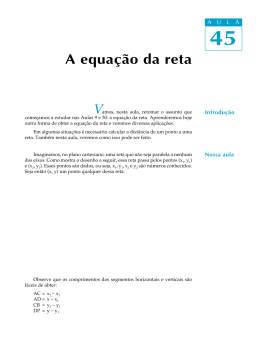 A equa o da reta