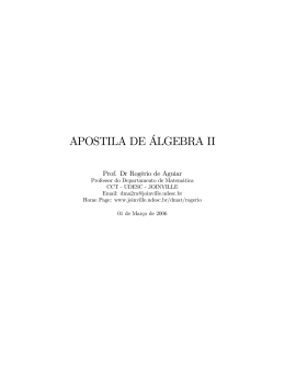 APOSTILA DE ÁLGEBRA II - Milton Procópio de Borba