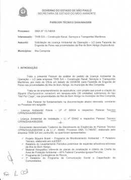 GOVERNO DO ESTADO DE S&Atilde;O PAULO SECRETARIA DE