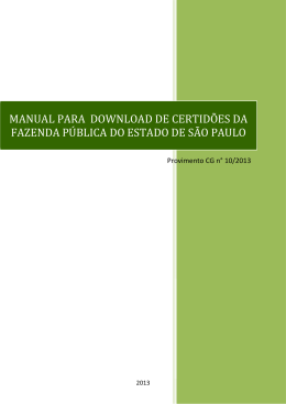 Manual para o Conselho do Patrimônio do Estado de São Paulo
