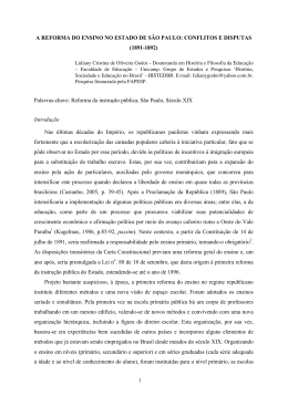 a reforma do ensino no estado de sao paulo