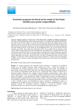 Estat&iacute;stica pesqueira do litoral sul do estado de S&atilde;o