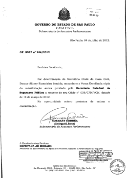 governo do estado de s&atilde;o paulo casa civil