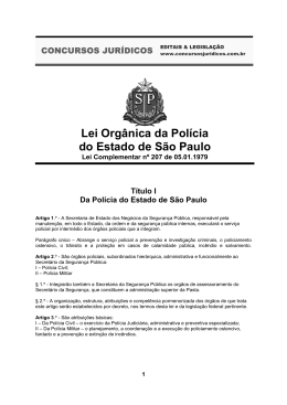 Lei Orgânica da Polícia do Estado de São Paulo