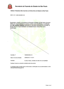 Secretaria da Fazenda do Estado de S&atilde;o Paulo