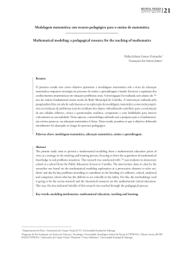 Modelagem matemática: um recurso pedagógico para o