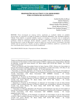 PROPOSI&Ccedil;&Otilde;ES DE DAV&Yacute;DOV E COLABORADORES PARA O