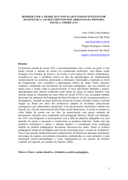 ROMPER COM A TRADICAO E INSTALAR O ENSINO INTUITIVO