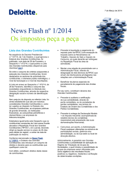 Tax News Flash n.º 1/2014