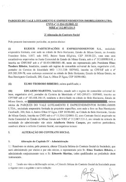 2&ordm; Altera&ccedil;&atilde;o do Contrato Social