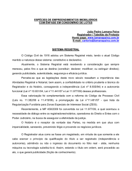 ESP&Eacute;CIES DE EMPREENDIMENTOS IMOBILI&Aacute;RIOS COM &Ecirc;NFASE