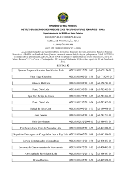 EDITAL 32 Quanter Empreendimentos Imobili&aacute;rios Ltda