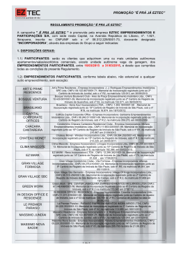 PROMO&Ccedil;&Atilde;O &rdquo;&Eacute; PR&Aacute; J&Aacute; EZTEC&rdquo;
