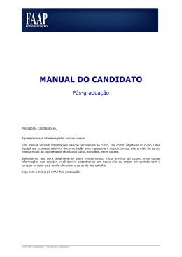 manual do candidato - Pós Graduação