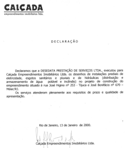 CAL&Ccedil;ADA Empreendimentos Imobili&aacute;rios Ltda.