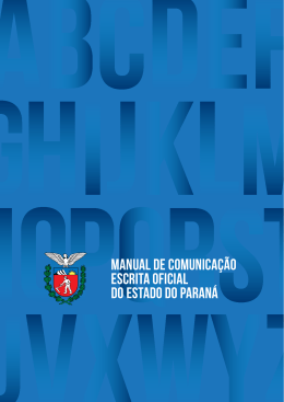 manual de comunica&ccedil;&atilde;o escrita oficial do estado do paran&aacute;