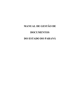 manual de gestão de documentos do estado do paraná