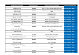 EQUIVAL&Ecirc;NCIAS ENTRE UNIDADES CURRICULARES