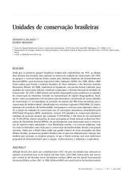 Texto Unidades de conservação brasileiras