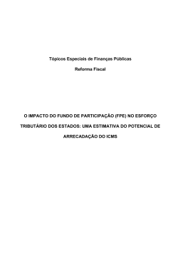 (FPE) NO ESFOR&Ccedil;O TRIBUT&Aacute;RIO DOS