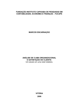 Clima Organizacional com a satisfação de clientes