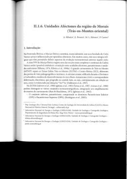 II.1.6. Unidades Alóctones da região de Morais