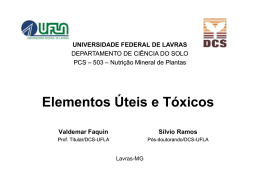 Elementos úteis - DCS - Departamento de Ciência do Solo ( UFLA )