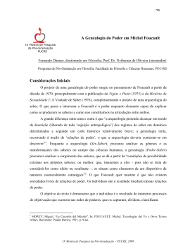 A Genealogia do Poder em Michel Foucault