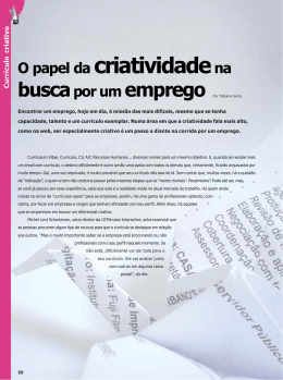 O papel da criatividadena buscapor um emprego