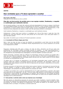 Dez verdades que a TI deve aprender a aceitar