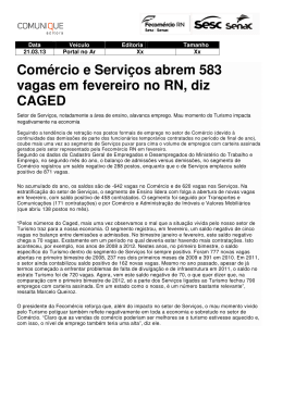 Comércio e Serviços abrem 583 vagas em fevereiro no