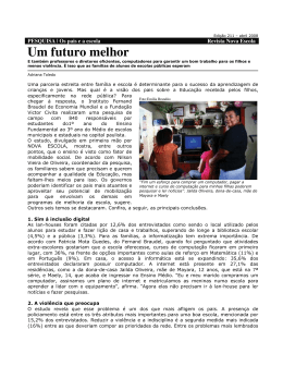 Um futuro melhor - Instituto Fernand Braudel de Economia Mundial