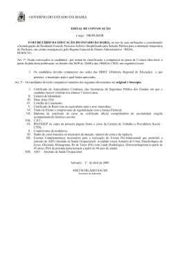 L GOVERNO DO ESTADO DA BAHIA