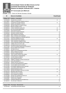 Universidade Federal de Mato Grosso do Sul Comiss&atilde;o