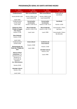 PROGRAMA&Ccedil;&Atilde;O GERAL DO SANTO ANTONIO NEGRO