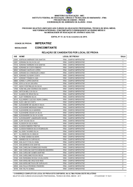Local de Prova - Imperatriz