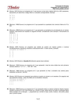 Exerc&iacute;cios Propostos