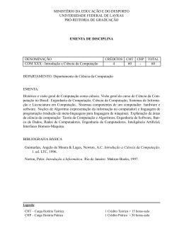 Ementa da disciplina