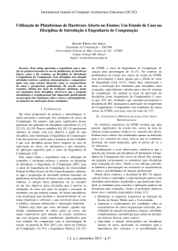 Utiliza&ccedil;&atilde;o de Plataformas de Hardware Aberto no Ensino: Um
