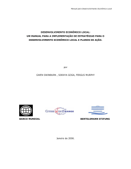 desenvolvimento econ&ocirc;mico local - World Bank Internet Error Page