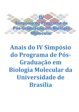 Anais do IV Simp&oacute;sio do Programa de P&oacute;s