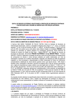 EDITAL Preg Elet CG 014 10 Gerenc Cart&atilde;o Combustivel