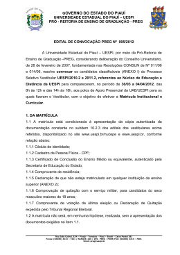 EDITAL PREG N&ordm; /2011 DE 07 DE FEVEREIRO