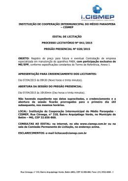 EDITAL PREGÃO PRESENCIAL 028/2015