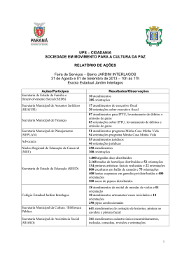 UPS – DESENVOLVIMENTO E CIDADANIA: