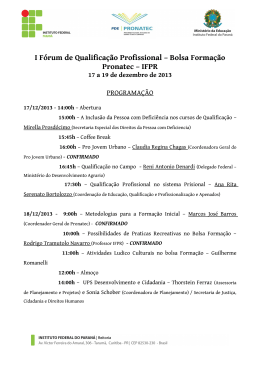 programa&ccedil;&atilde;o preliminar