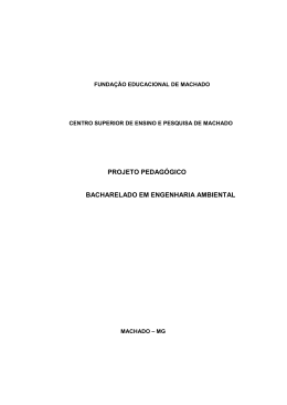 Projeto pedagógico - Engenharia Ambiental